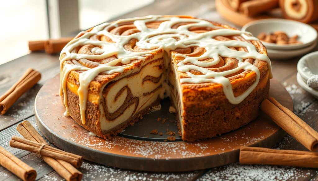 cinnamon roll cheesecake