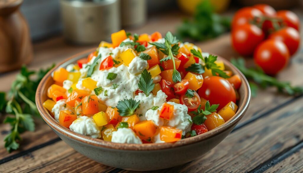 savory cottage cheese bowl