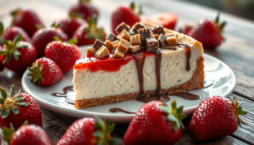 snickers strawberry cheesecake