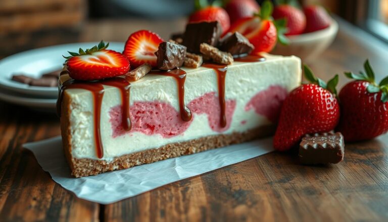 snickers strawberry cheesecake