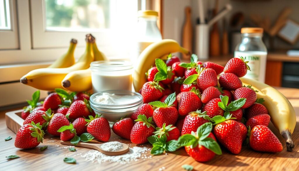 strawberry banana protein smoothie ingredients