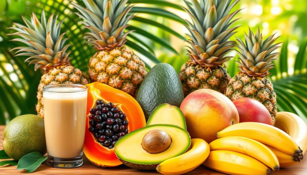 tropical fruit smoothie ingredients