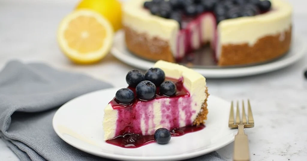 lemon blueberry cheesecake